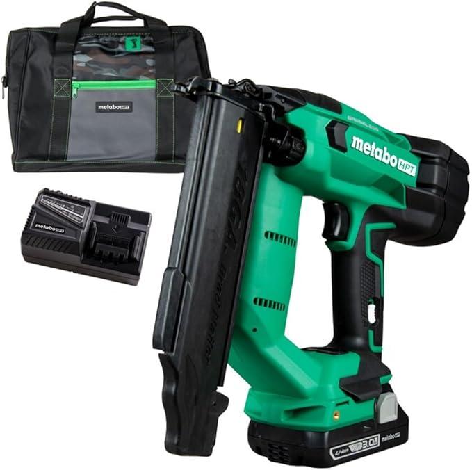 KIMO 18V MultiVolt Compact Cordless Brad Nailer Kit, 18 Gauge Nailer with Power Tool 2.0Ah Lithium Ion Battery, Drives 5/8" to 2" Brad Nails, 700 per Charge, NT1850DG