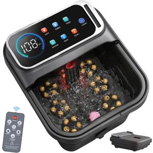 AAOBOSI Collapsible Foot Bath with Heat, Foot Massager Spa Soaking Tub