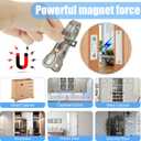 Cabinet Magnetic Catch 1/10" Ultra Thin Cabinet Door Magnetic Catch Cabinet Latch for Drawer Magnets, 10 Pack Adhesive Magnetic Drawer Locks for Sliding Door Closure Kitchen Closet Closer