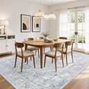 8x10 Washable Area Rugs for Living Room Grey Non-Slip Rug
