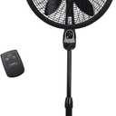 Lasko Cyclone Oscillating Pedestal Fan - Adjustable to 54" - 1843 - Black
Remote Control, Cooling Standing Fan for Bedroom, Living Room, and Home Office, 18" Blade Diameter, 3 Quiet Speeds