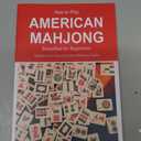 American Mahjong Game Set, 166 White Tiles, 4 All-in-One Color Rack/Pushers, Complete Mahjong Tile Set, Printed Carrying Bag