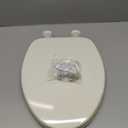 CHURCH Toilet Seat, Easy Clean Hinges Release for Deep Cleans, Durable Enameled Wood Seat, Elongated, Biscuit