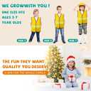 Vicenpal 8 Sets Pretend Play Kids Costumes Set Christmas Gifts Washable Chef Construction Policeman Fireman Doctor Astronaut Costumes for Boys Toddler Girls Kids
