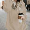 TBONTB Hoodies for Women Sweatshirts Pullover Zip Up Oversized Fleece Plus Size with Pockets Apricot X Large (Beige, XL)