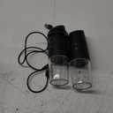 Willow & Everett Salt & Pepper Grinder Set with Stand - Stainless Steel Manual Mills & Holder with Adjustable Coarseness, Refillable Design for Peppercorns & Rock Salt Sold Separately (2 Count (Pack of 1)