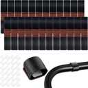 24 Pcs Wrap-Around Felt Furniture Pads with Hook and Loop Fasteners Non-Slip Chair Bottom Floor Protectors Bar Stool Leg Glides Protector Patio Furniture Feet Wrap