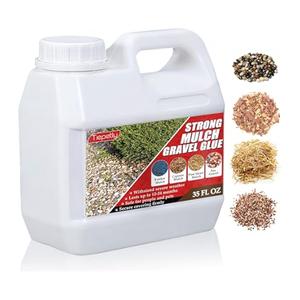 Mulch & Gravel Glue 64 Oz, Concentrated Rock Glue for Landscaping, Powerfully Locks Rock Gravel Bark and Other Coverings, Last up to 2 Years (64 oz)