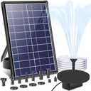 Solar Water Pump Outdoor, Solar Pond Pump Solar Fountain with DIY 5ft Tubing for Samll Ponds, Garden Pool and Bird Bath