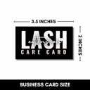 2 x Cute Modern Lash Extension After Care Cards/Pack of 55 business card size. Eyelash extensions supplies great for your lash extension kit (Black, White and tan/light pink)
