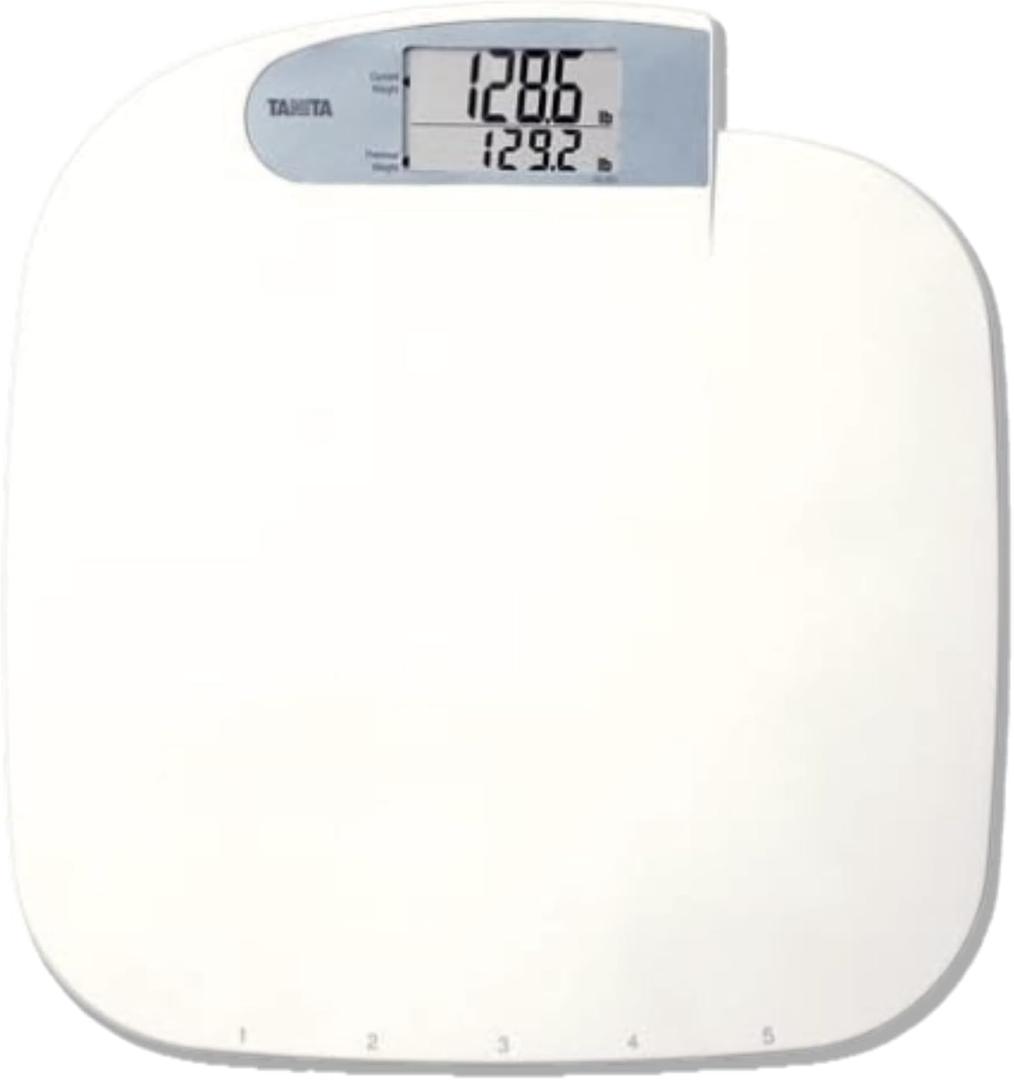 Tanita HD-351 Japan Technology Digital Bathroom Weight Scale- 440 lbs Capacity - Accurate & Precise with 5 Multi-User Convenience, Previous & Current Weight Memory - 2" Easy to Read Large Display