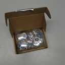 uxcell 25 mm Shower Door Rollers, Single Shower Door Runners Wheels Pulleys Guides Plastic Top Wheels with Anti-Collision Block & Screws for Glass Doors 4-6mm Silver 4 Pcs