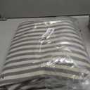 Dark Grey Striped Ticking Fabric by The Yard - 54" Wide 100% Cotton Material for Upholstery, Pillow Ticking, Plaid & Striped Quilting Fabric for DIY Sewing Projects - Made in USA