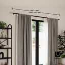 Umbra Cappa Double Curtain Rod, Expandable, 120 to 180 Inches, Black