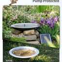 POPOSOAP Solar Pond Filter with Fountain Pump, 4W Solar Fountain Pump with Pond Filter Kit, Solar Water Pump with Nozzles & PVC Tubing for Bird Bath, Water Garden, Fish Tank & Backyard Decor P3035