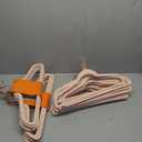 Amazon Basics Space Saving Slim Velvet Non-Slip Suit Clothes Hangers, Sturdy Construction, Closet Organizer, Pack of 50, Blush Pink/Rose Gold