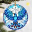 Christmas Ornaments, Dodosky 2.8in Ceramic Phoenix Ornament, Xmas Decor, Christmas Tree Ornaments, Xmas Decorations for Tree, Holiday Ornament, Gifts for Phoenix Lovers, Gifts for Women, Mom, Grandma