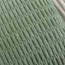 All Smiles Decorative Sage Green Throw Pillow Covers 18x18 Set of 4 Farmhouse Rustic Boho Home Decor Soft Plush Striped Corduroy Square Cushion Case for Living Room Couch Bed Sofa