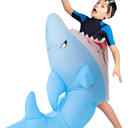 Morph Inflatable Shark Costume For Kids, Shark Attack Halloween Outfit, Halloween Blow Up For Fun Dress-Up