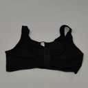 Fruit of the Loom Women's Front Close Sports Bra - Cotton Blend, Easy Fit & Built-Up Support (36, Black)