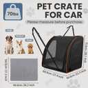 Dog Car Seat, Enclosed Carrier for Pets Travel Safety Dog Crate Soft-Sided Covered Car Kennel Carrier for Backseat