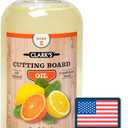 CLARK'S Cutting Board Oil - Food Grade Mineral Oil for Cutting Board - Enriched with Lemon and Orange Oils - Butcher Block Oil and Conditioner - Mineral Oil - Restores and Protects All Wood - 12oz
