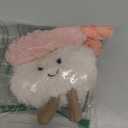 Apricot Lamb Sushi Plush Food Plushies Stuffed Animals for Kids, Soft Cute Plush Toys for Baby Girl and Boy, Fluffy Shrimp Sushi 3.5 Inches