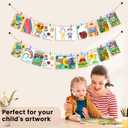 Hanging Photo Display with Clips, Boho Wooden Bead Garland Collage Picture Frame Wall Decor, Photo String with 10 Different Random Colors Wood Clips for Bedroom Room Decor, Christmas Teen Girls Gifts (Multicolor)