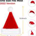 BOSONER Santa Hat: Christmas Hat Adult - Santa Hat for Women and Men - Led Santa Hat (2 Pack)