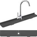 33 Inch Longer Faucet Mat for Kitchen Sink, Silicone Sink Faucet Mat Splash Guard, Splash Faucet Guard Draining Mat,Splash Guard Behind Faucet