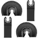 LEILUO 4 Pcs Carbide Multitool Blades Kits for Grout Removal Universal Oscillating Tool Accessories with Storage Bag Compatible with DeWalt Dremel Milwaukee Makita and More