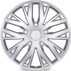 TangMiGe 4 Pack Universal Hubcaps Replacement R17 Wheel Covers, Steel Wheel Rim Cover for Most Cars Sedans SUV Trucks, 17" 17 in inch Hub Caps (Silver Color, 17 inch)