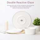 Herogo 18 Pieces Stoneware Dinnerware Dishes Set for 6, Speckled White
