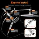 High Pressure Rain Shower Head Combo with Upgrade Magnetic Filtered Detachable Handheld Showerhead (10 Modes), 12" Rainfall Shower Head, 12" Adjustable Extension Arm, Chrome