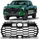 Front Grille Grill Compatible With Toyota Tundra 2022 2023 2024 2025 Pickup Truck Insert, Bumper Mesh Grill Assembly, Matte Black