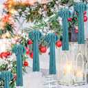 8 Pcs Extra Large Valentines Day Velvet Bows, 17.7 x 8.7 Vintage Raw Edge Ribbon Swag Bows for Romantic Home Decor, Door Wall Mantel Hanging Decorations(Blue Grey,8.7 x 17.7 x 3 in)