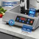 HECMAC 1800W Commercial Induction Cooktop with ETL Certified, Stainless Steel Induction Burner with Large 8" Heating Coil, Induction Cooker with Smart Temperature Control,4 Hours Timer