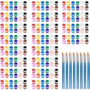 20 Pack Mini Acrylic Paint Set,12 Colors Acrylic Paints Strips for Kids&Adults Craft Paint,280 PCS Kids Painting Kit Container Strips Storage, Perfect for Home Birthday Classroom Party Favors