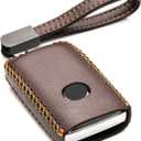 Vitodeco Leather Remote Key Case Cover Protector Comaptible with Mazda 3, Mazda 6, CX-5, CX-50, CX-3, CX-30, CX-9, CX-90, CX-70, 4-Button, Brown