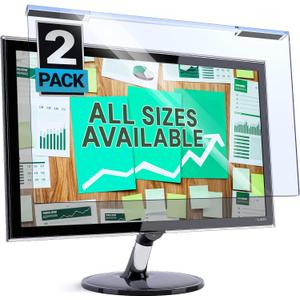 VINTEZ Blue Light Screen Protector for 22 Inch Computer Monitor and Laptop  Anti-UV Blue Light Blocking Film for Desktop PC, Eye Protection Filter, 19.2" x 12.4", 2 Pack (22'' DIAGONAL (16:9/16:10))