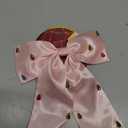 Hair Bows for Women Girls Pink Crystal Witch Hat Crown Hair Clips for Glinda Fans BFF Hair Accessories