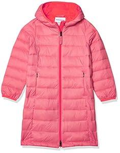 Amazon Essentials Girls and Toddlers' Long Lightweight Hooded Puffer Jacket (3T, Bright Pink)