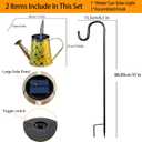 VOOKRY Solar Watering Can Lights, Large Retro Metal Hanging Solar Lights Outdoor Waterproof, Gifts for Women Mom Grandma Mother's Day, Outside Yard Garden Porch Lawn Patio Decoration, Warm White
