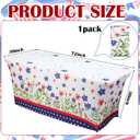Frienda 2 Pcs Patriotic Tablecloth 72 x 30 in, Independence Day, Colorful, 70.87 x 29.53 inches
