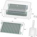 Mini Ice Cube Tray for Freezer: GGUW Nugget Ice Cube Tray with Bin - Crushed Ice Tray Making 4108 PCS Icecube - Easy Release Iced Maker Trays