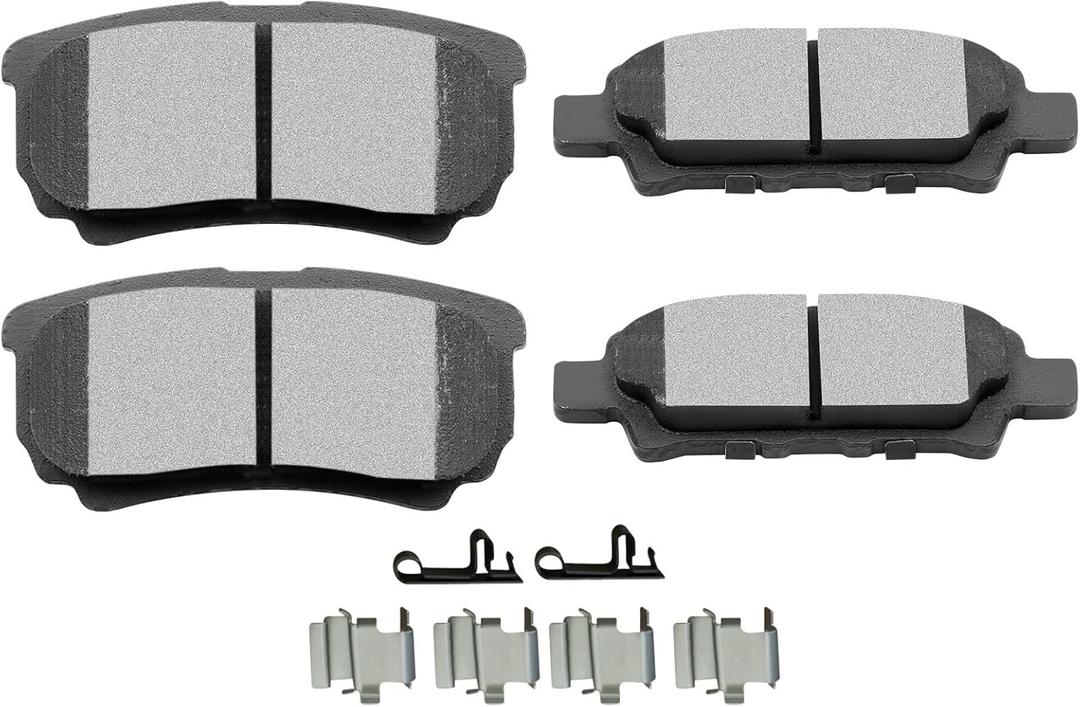 SCITOO D1037 Rear Ceramic Brake Pads Sets Fit For Chrysler 200 / Sebring,For Dodge Avenger/Caliber,For Jeep Compass 2007-2017,For Jeep Patriot 2007-2017,For Mitsubishi Lancer 2008-2017