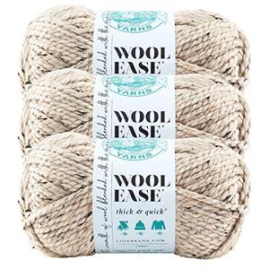1 PC  Lion Brand Yarn 640-123E Wool-Ease Thick and Quick Yarn , 97 Meters, Oatmeal3