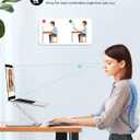 RIWUCT Foldable Laptop Stand, Height Adjustable Ergonomic Computer Stand for Desk Lecterns Riser, Aluminum Portable Laptop Riser Holder Notebook Mount Compatible with MacBook Pro Air, HP, Dell 10-16"