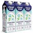 Cleancult Liquid Hand Soap Refill - Water Blossom - Moisturizes Dry & Sensitive Skin - Made with Aloe Vera & Essential Oils - Eco Friendly - Paper-Based Packaging - 32 oz/3 Pack