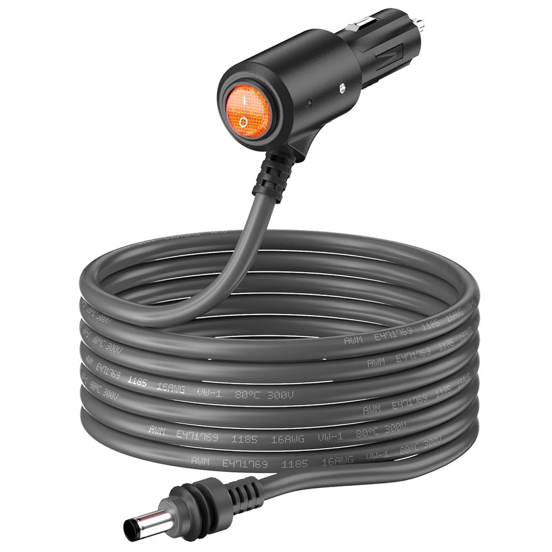 KROZNOO 10FT/3M Starlink Mini Cable, 12-48V DC Power Cable Starlink Mini Accessories, Cigarette Lighter Plug Star Link Mi ni Car Adapter for RVs, Cars and Ships